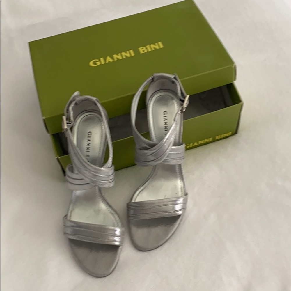 Gianni Bini Silver Evening Shoes